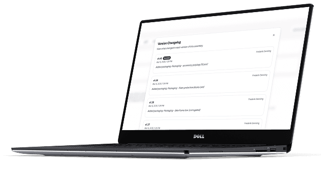 Version-controlled bills of materials